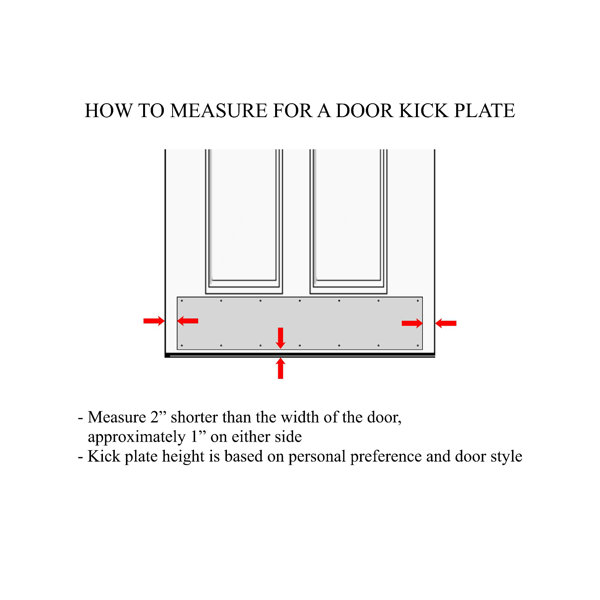 Symple Stuff Ackland Door Kick Plate Anodized Aluminum Industrial